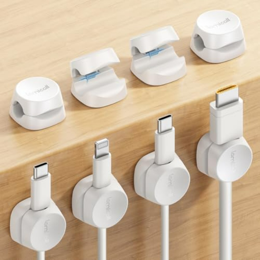 Car Cable Organizer - 8'li Paket Kablo Düzenleyici, [1'li Kilitli]