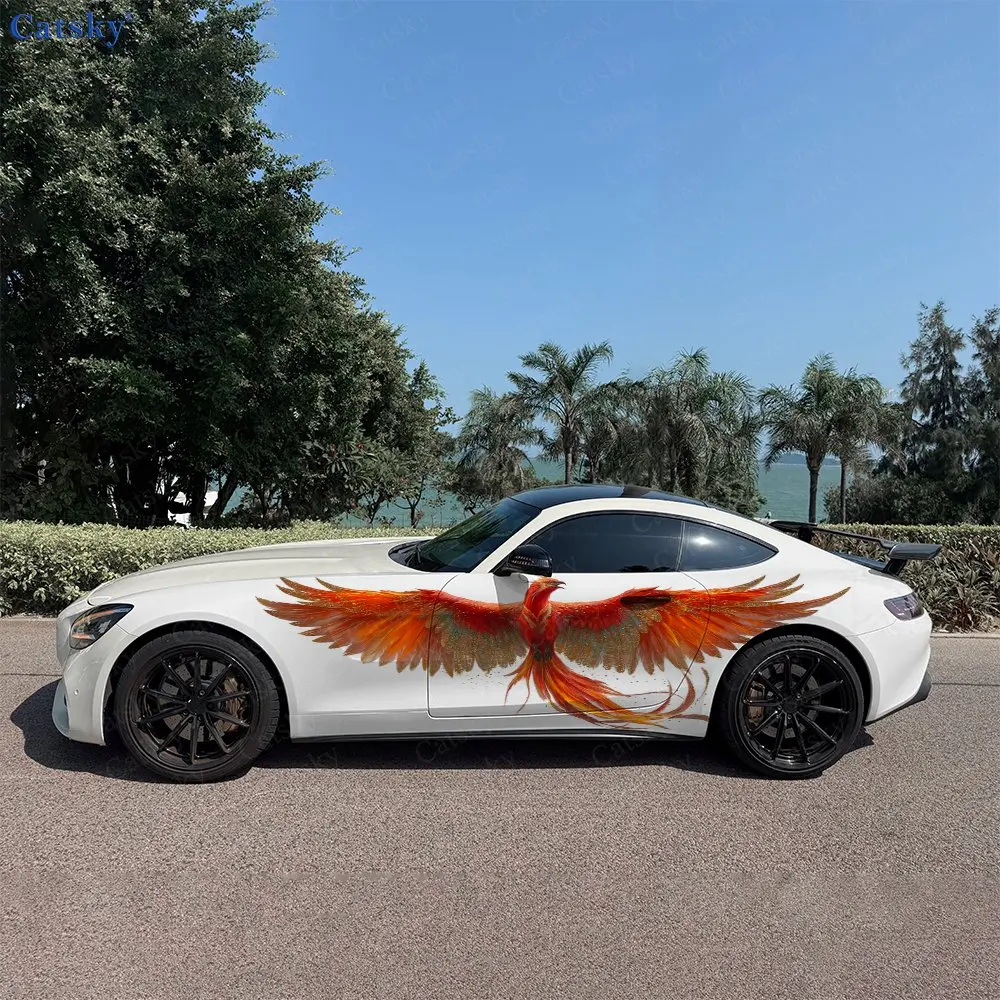 Car Accessories Phoenix - 2 adet Spread-Wing Fire Phoenix Araba