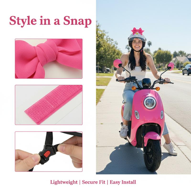 Car Accessories For Women - Motosiklet Kaskı Fiyonk Süsü Elektrikli Bisiklet