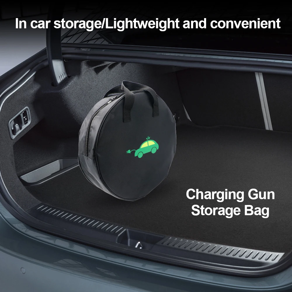 Car Cable Organizer - Dayanıklı Yuvarlak Araba Şarj Kablosu Saklama