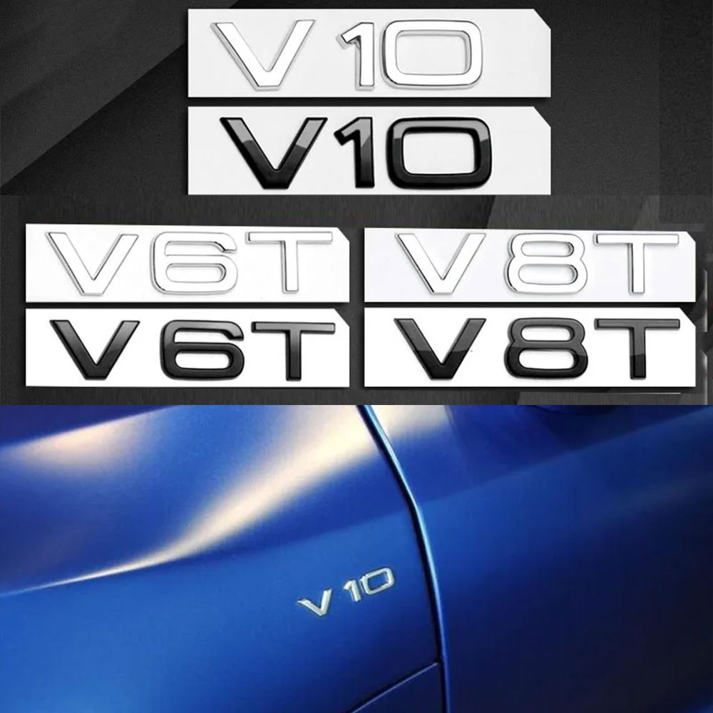 Car Accessories Logo - 3D ABS Krom Siyah Logo V6T
