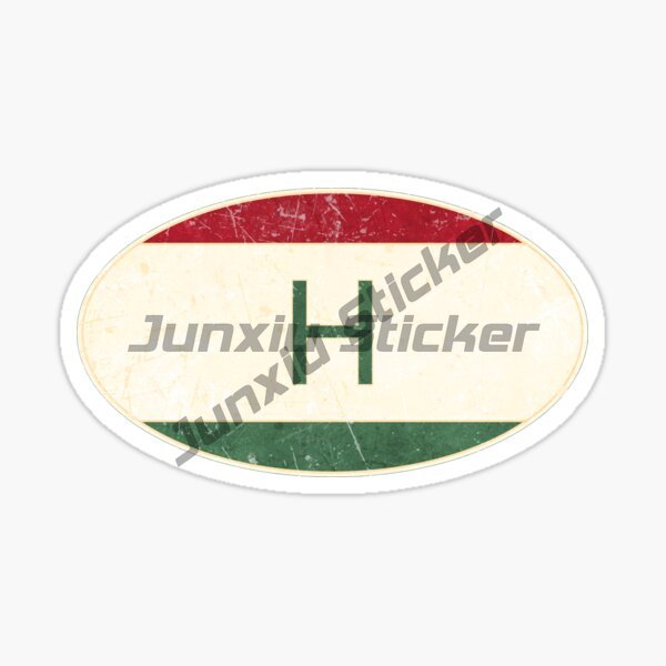MACARİSTAN Oval Bayrak Etiket  - Car Accessories Logo incelemesi ve fiyatı