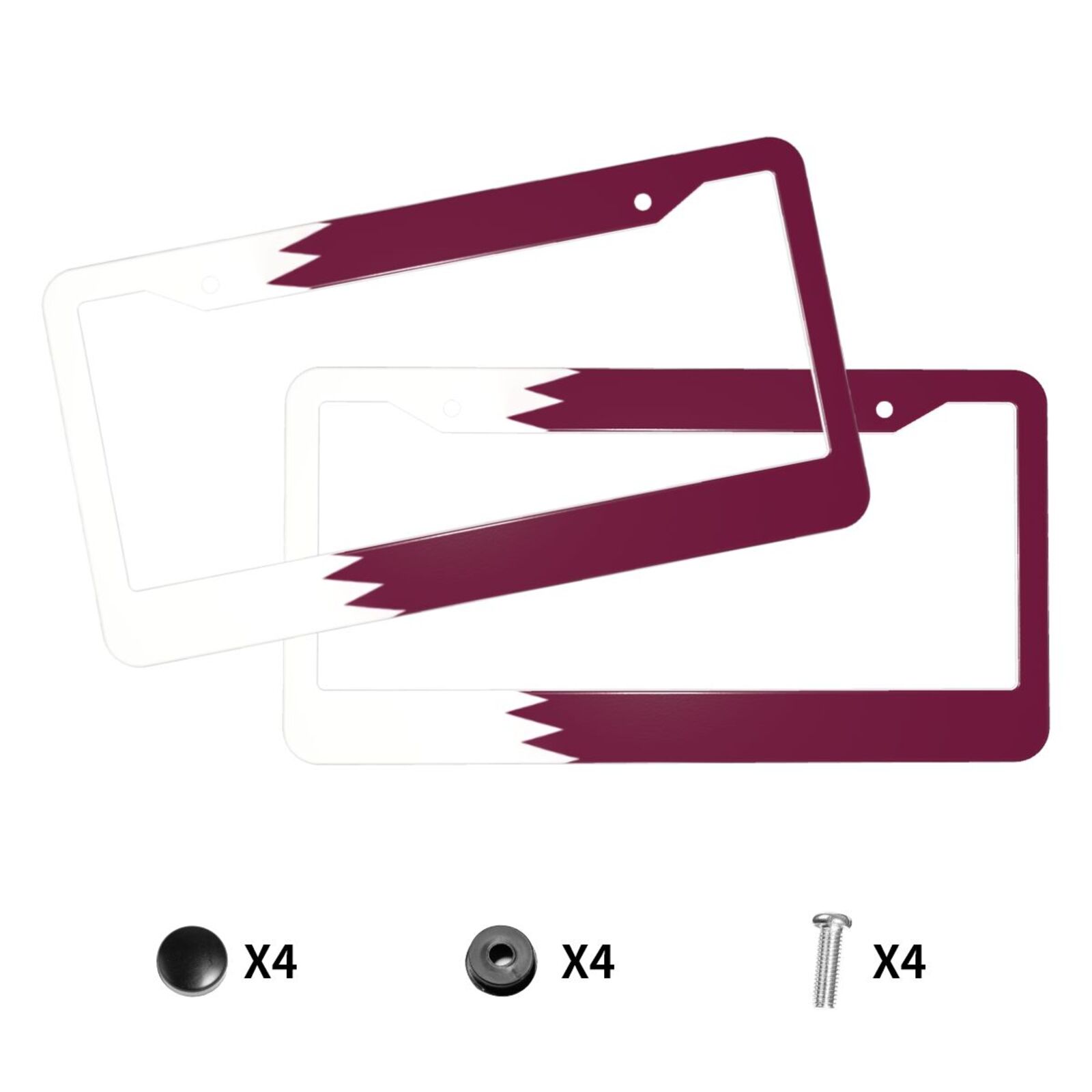 Katar Bayrağı Desenli Plaka Tu - Car Accessories Qatar incelemesi ve fiyatı