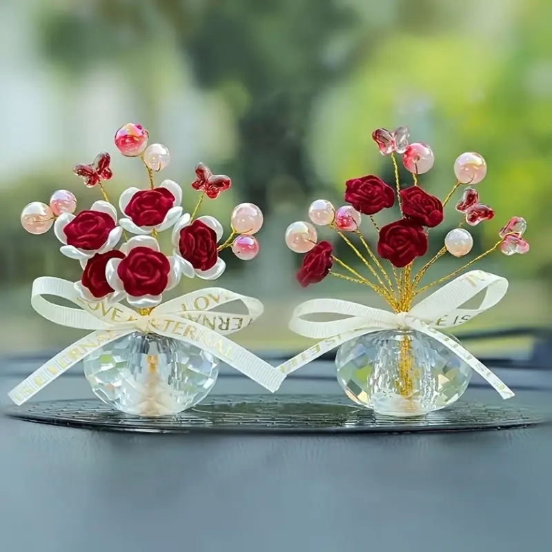 1PC Kristal Cam Gül Pano Süsle - Car Accessories Walmart incelemesi ve fiyatı