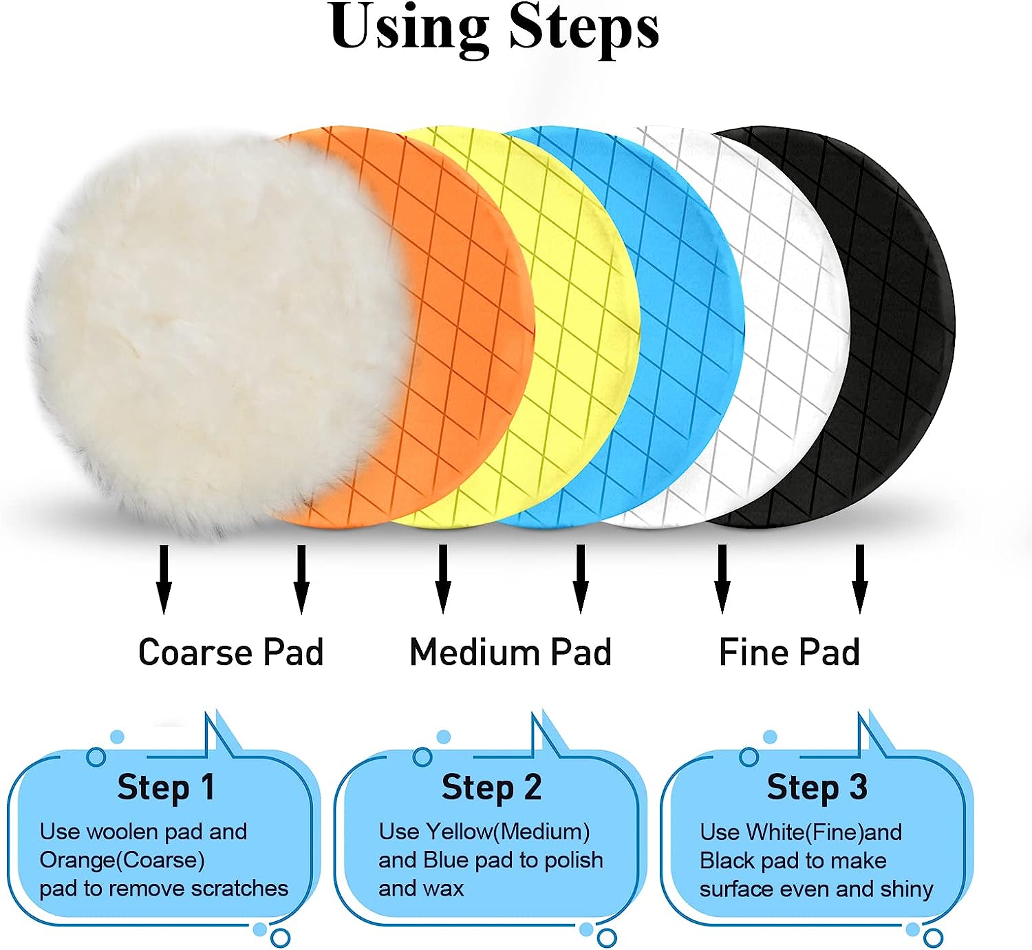 5 Paket 6 Inç Bileşik Parlatıc - Car Wax Polishing Pad incelemesi ve fiyatı