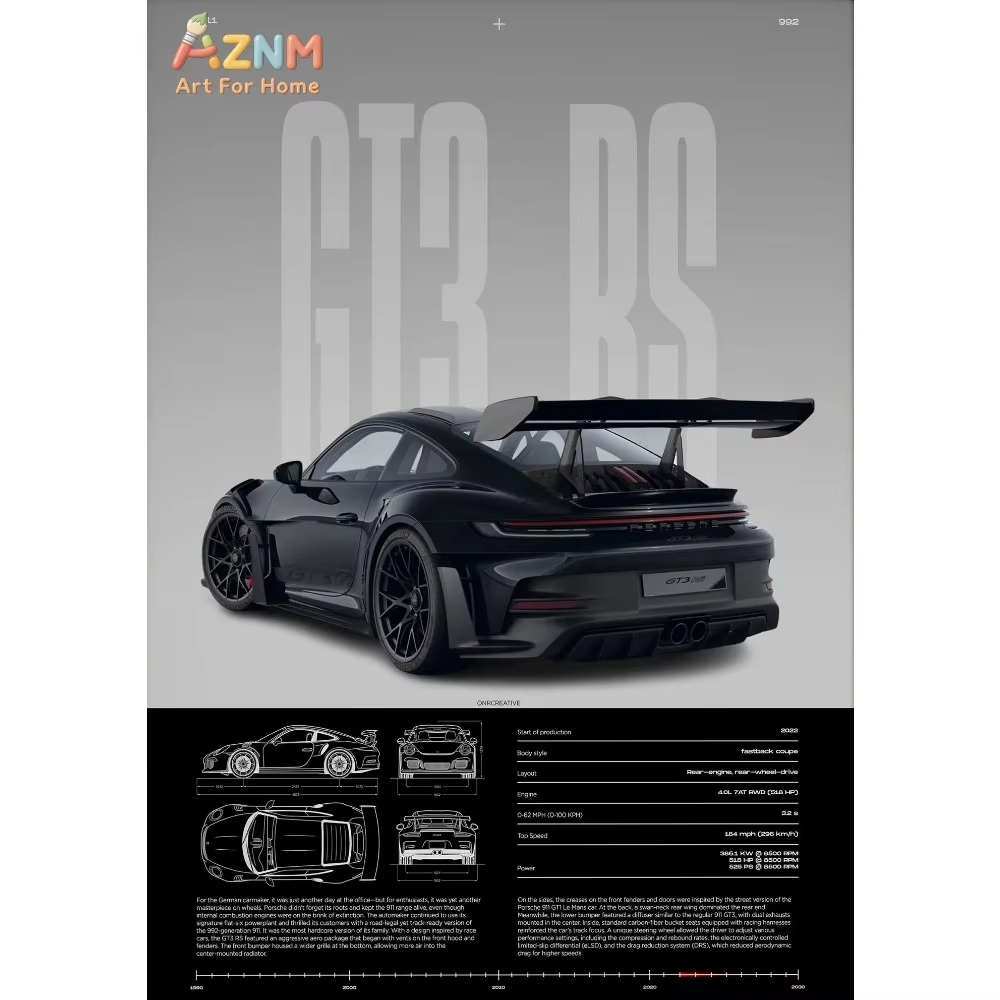 1 adet Minimalist 911 GT3-RS 7 - Car Accessories Inside incelemesi ve fiyatı