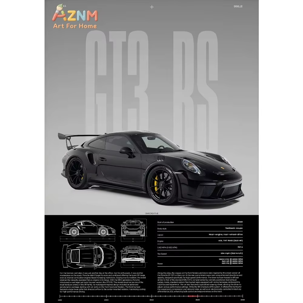 1 adet Minimalist 911 GT3-RS 7 - Car Accessories Inside incelemesi ve fiyatı