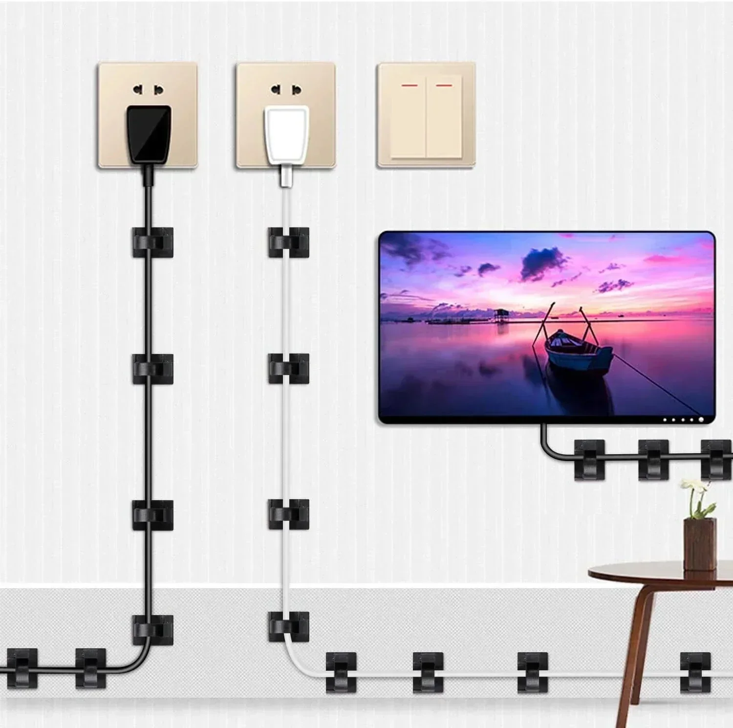 Yapıştırıcı USB kablosu organi - Car Cable Organizer incelemesi ve fiyatı
