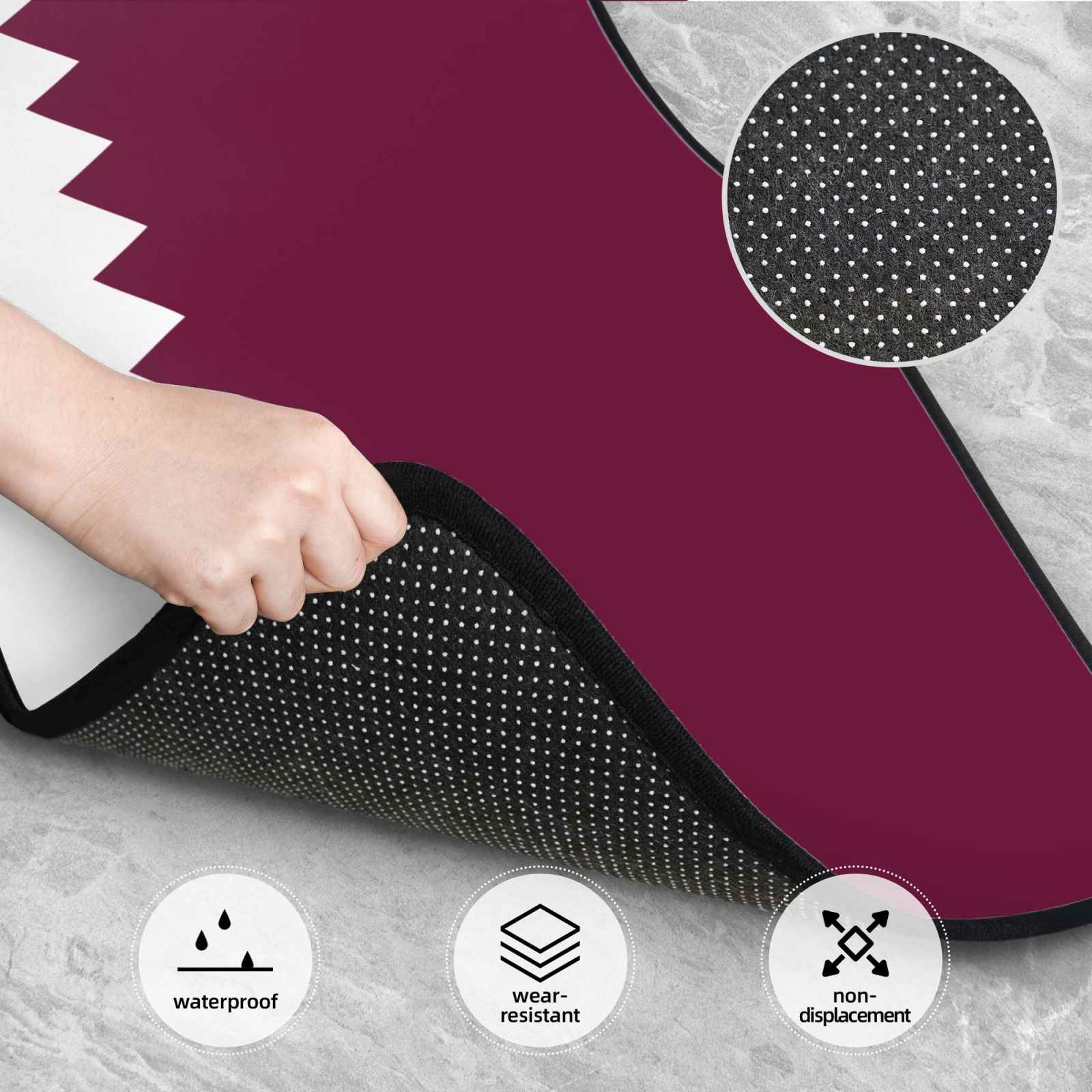 Katar Bayrağı Desenli 4 Parça  - Car Accessories Qatar incelemesi ve fiyatı