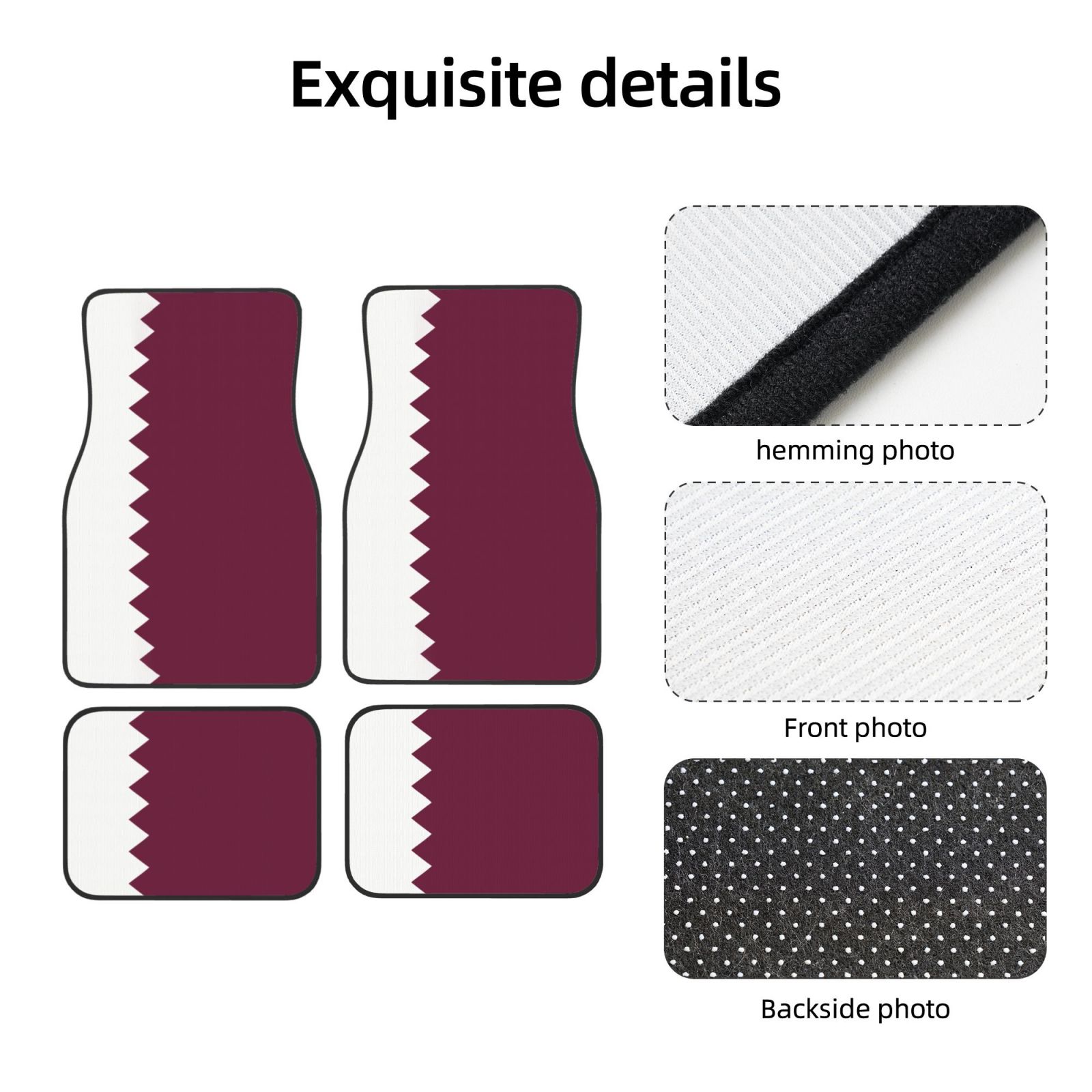 Katar Bayrağı Desenli 4 Parça  - Car Accessories Qatar incelemesi ve fiyatı