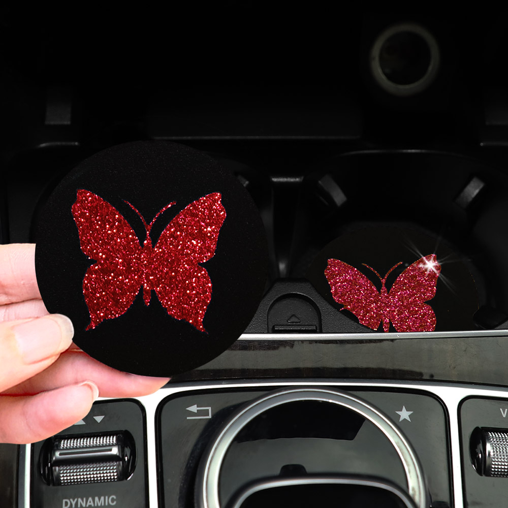 Iki sevimli pembe kelebekler G - Car Accessories For Women incelemesi ve fiyatı
